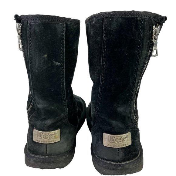 Ugg Australia Womens 5116 Mayfaire Black Side Zip Suede Genuine Leather Boots 6 - Picture 7 of 16